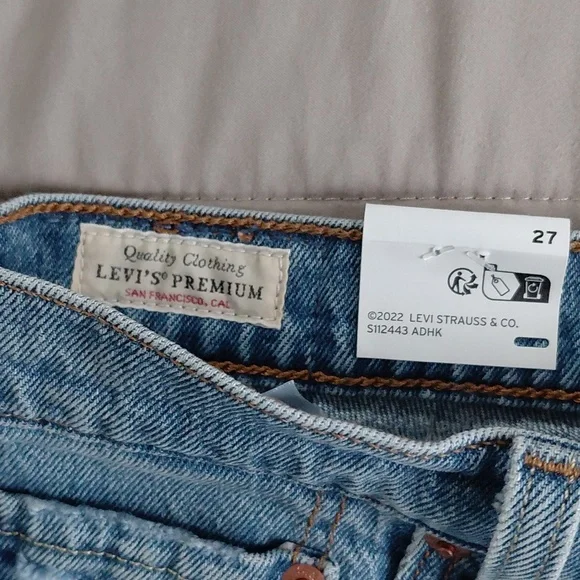 Levi's 501 Mid Thigh High Rise Shorts Odeon Sz 27 NWT - Picture 6 of 11